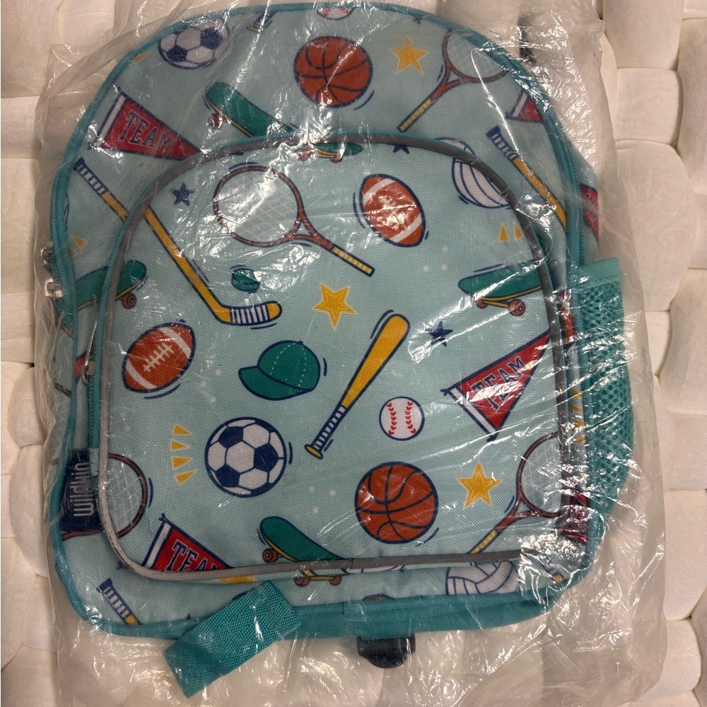 Wildkin Kids Sports Themed Backpack - Blue/Green